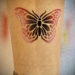 Airbrush Tattoo Butterfly at a Hockey Tournament in Winnipeg