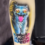 K-Pop Cat Airbrush Tattoo by Air and Ink Airbrush tattoos and face paint in Winnipeg Manitoba and Northwestern Ontario