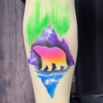 Polar Bear Airbrush Tattoo by Air and Ink Airbrush tattoos and face paint in Winnipeg Manitoba and Northwestern Ontario